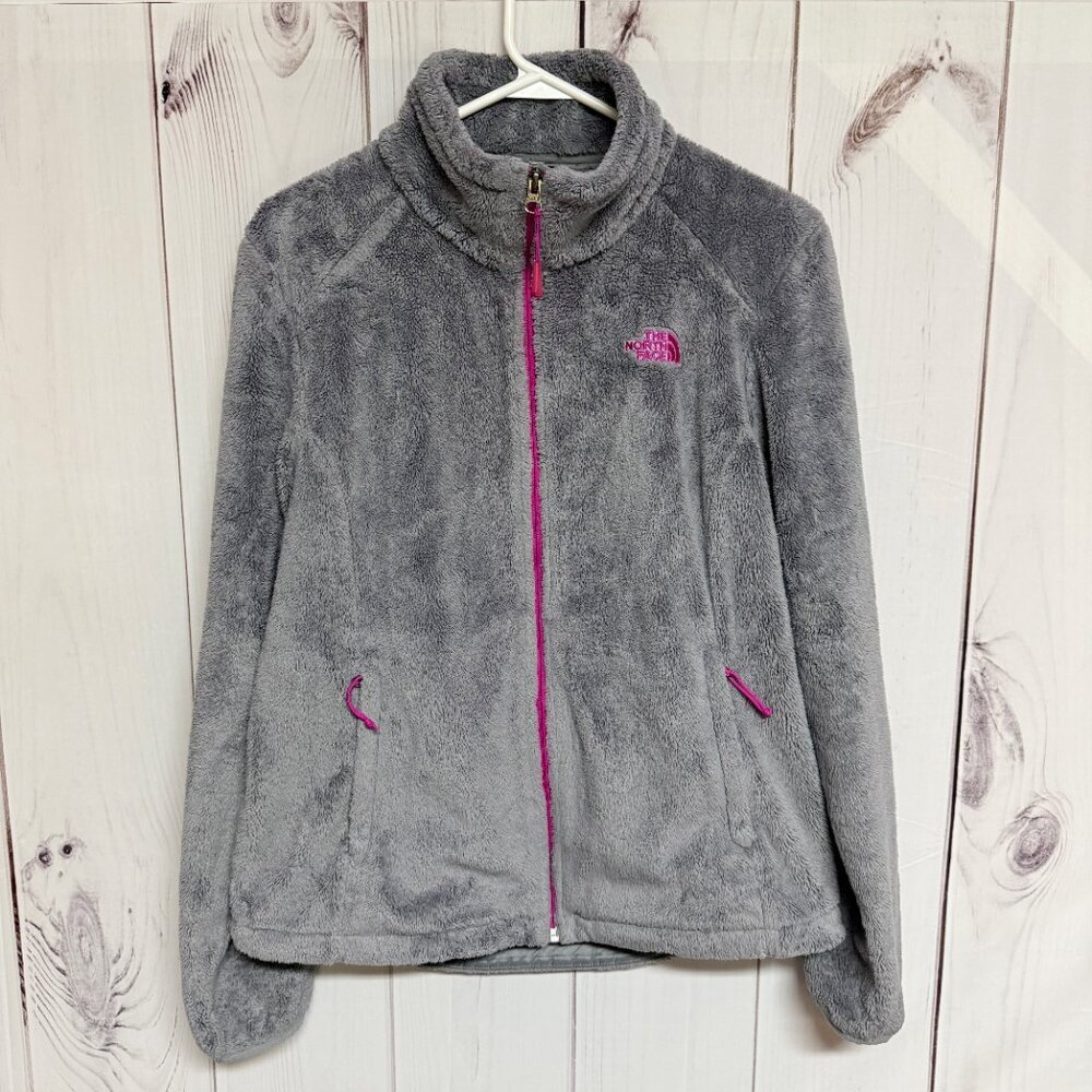 The North Face Women’s Osito Jacket Medium Gray‎ Pink EUC